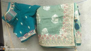 pure tissue handwork saree