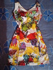 Butterfly Print Sleeveless Dress