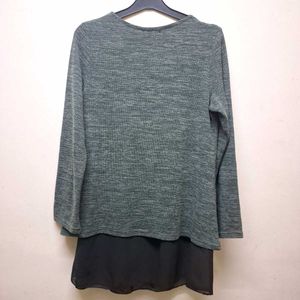 Stylish Green Long Sleeve Top