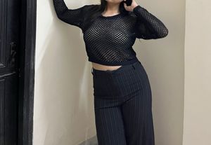 Crochet Hollow Knit Mesh Top