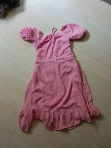 Pink Swiss Dot Dress