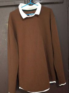 Brown Polo Neck Shirt