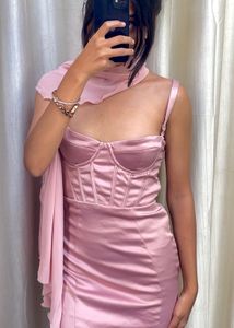 Corset Dress With Scarf