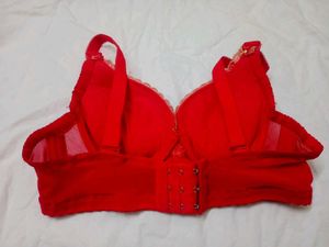 Red Floral Bra