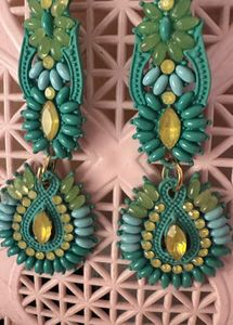 Teal Drop Earrings