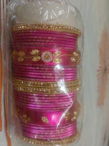 Pink & Gold Bangle Set