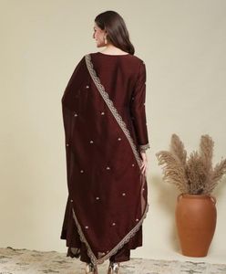 Brown anarkali kurta set 🤎