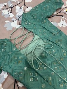 Elegant Green Stitched Kurta