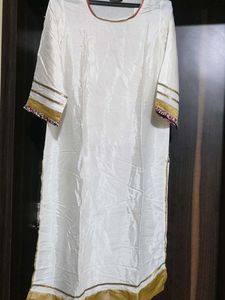 Elegant White Branded Kurta