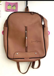 College Going Backpack 🎒 | Baby Pink