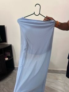 Blue Sheer Tank Top and Skirt