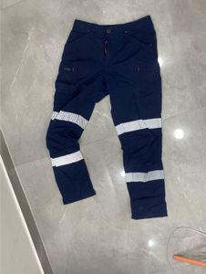 Navy Blue Reflective Work Cool Pants
