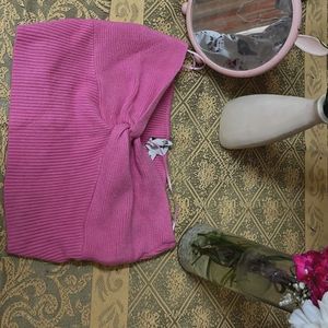 Pink Knitted tube top