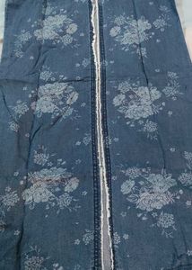 Denim Floral Print Dress