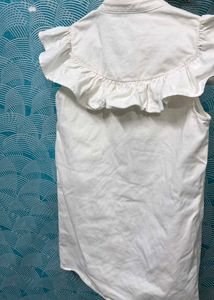 ZARA White Ruffle Sleeveless Top/dress