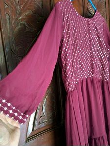 Maroon Gown For Girls