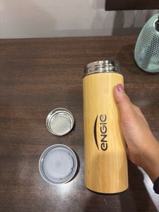 Steel Water Bottle With Wood Finish