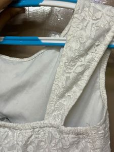 White lacy top