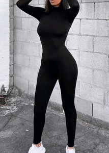 Black Fitted Jumpsuit from newme