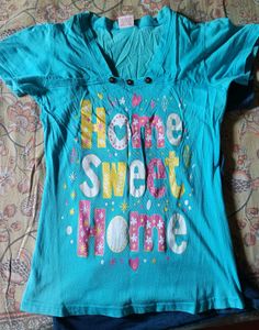 Blue Graphic t-shirt combo for women