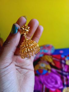 One Gram gold jhumka big size
