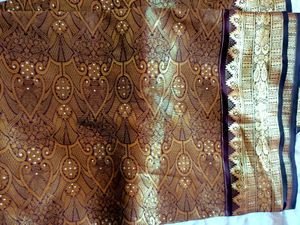 Saree Brown &amp; Gold