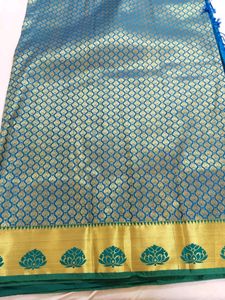 New Pattu Saree With Aari Work Blouse Without Falls