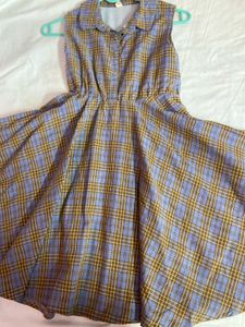 Check Pattern Mini Dress
