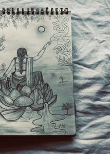 Beautiful Pencil Art On Canvas Paper