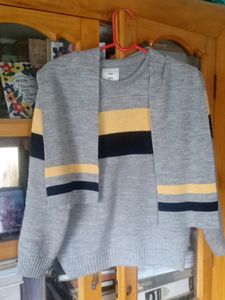 Woolen Branded Swater With Muffler