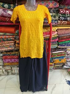 Yellow Kurta Palazzo Set
