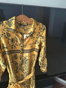 New With Tags Zara Floral Yellow/mustard Dress