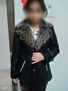 Girls' Stylish Black Coat