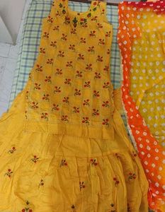 Yellow Embroidered Kurta Set