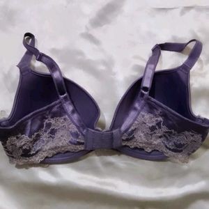 Purple Lace Trim Bra