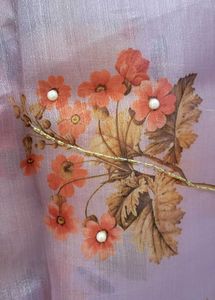 Floral Lavender Saree