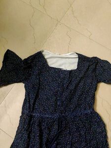 Navy Blue Polka Dot Dress