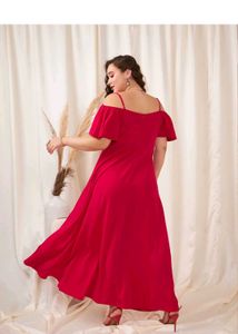 Pink Cold Shoulder Maxi Dress