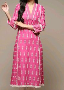 New Pink embroidery kurta !