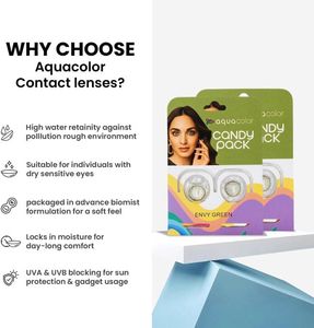 Aquacolor Envy Green Zero Power Eye Lens