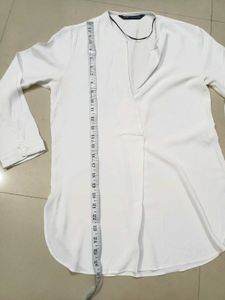 Zara White Tunic Top