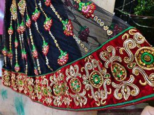 Black Lehanga With Beautiful Flowers 🌹 Design 🔥