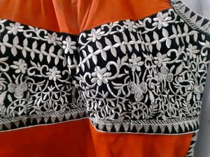 Orange Embroidered Kurta Set