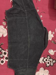 Cropped charcoal bombed jacket
