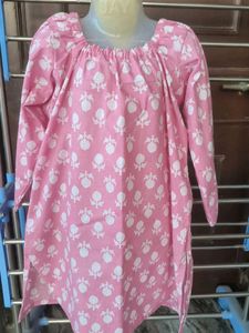 Pink Floral Print Kurti