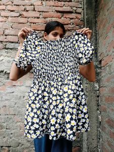 Floral Smocked Mini Dress