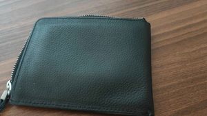 Moleskine Black Leather Zip Wallet