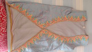 Kids Embroidered Peach Lehenga Skirt