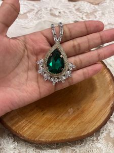 Emerald Teardrop Necklace