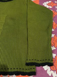 Olive Green Turtleneck Sweater